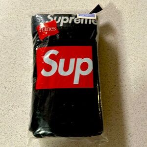 Men’s Supreme / Hanes 4 pack Boxer Briefs - Black 2XL
